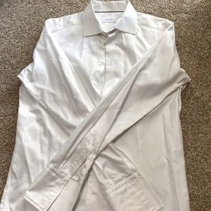 White Eton Cuff Link Sleeve Dress Shirt